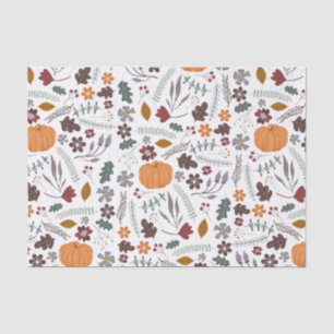 Fall pumpkin contemporary graphic pattern tissue paper