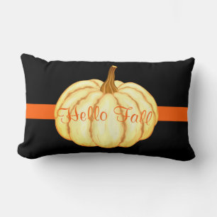 Fall Pumpkin Cotton Throw Pillow