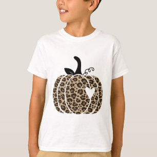 Fall Pumpkin Cute Thanksgiving Autumn Leopard Pump T-Shirt
