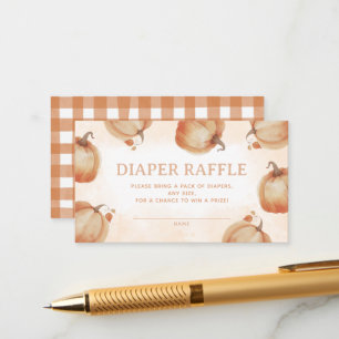 Fall Pumpkin Diaper Raffle Enclosure Card