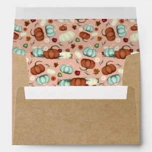 Fall Pumpkin Floral Envelope