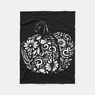 Fall Pumpkin For Halloween Funny Thanksgiving For Fleece Blanket