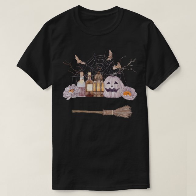 Fall Pumpkin Halloween Cute Autumn  T-Shirt (Design Front)