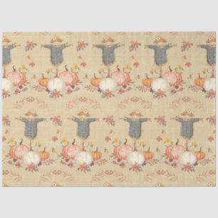 Fall Pumpkin Harvest Autumn Leaf Mustard Decoupage Tissue Paper