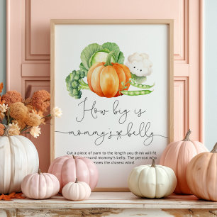 Fall pumpkin how big is mommy's belly game poster