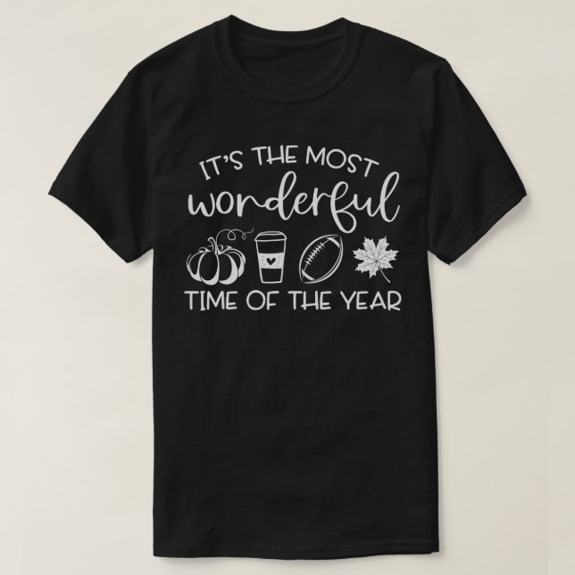 Fall Pumpkin Its Most Wonderful Time of The Year  T-Shirt (Design Front)