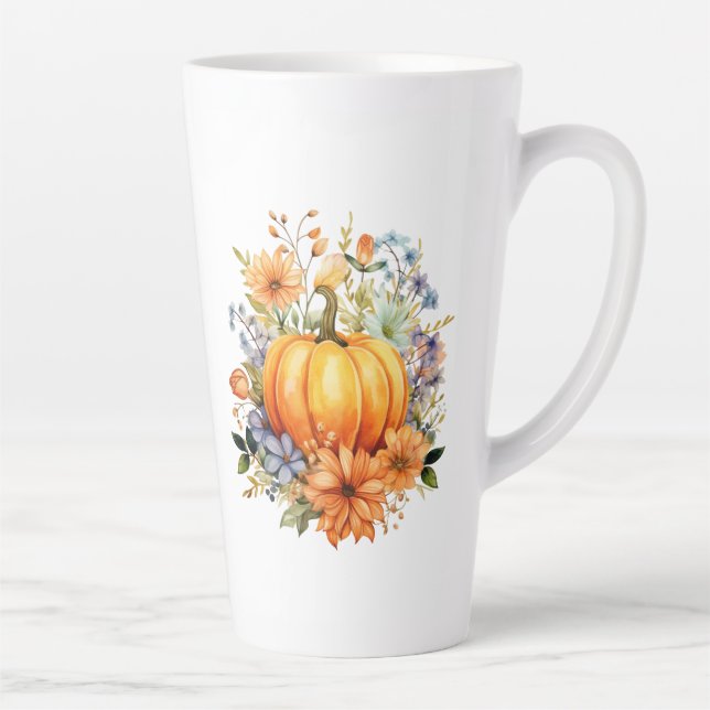 Fall Pumpkin  Latte Mug (Right)