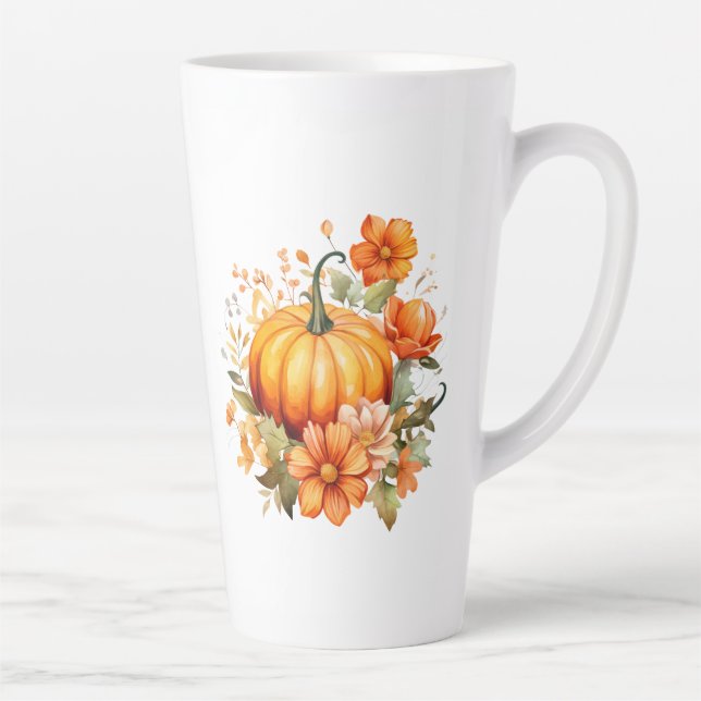 Fall Pumpkin  Latte Mug (Right)