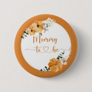 Fall pumpkin Mommy to be Button