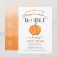 Fall Pumpkin Ombre | Baby Shower Invitation