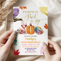 Fall Pumpkin Paint and Sip Birthday Party