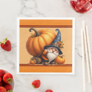 Fall Pumpkin Paper Napkin