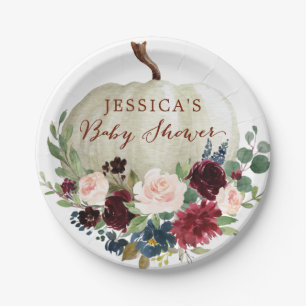 Fall Pumpkin Paper Plate