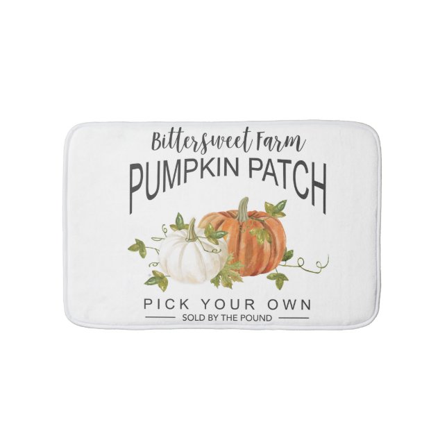 FALL PUMPKIN PATCH BATH MAT (Front)