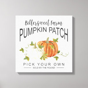 FALL PUMPKIN PATCH CANVAS PRINT