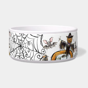 Fall Pumpkin Patch Truck with bats scarecrow bird 