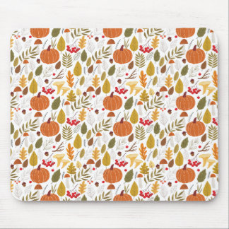 Fall Pumpkin Pattern Mouse Pad