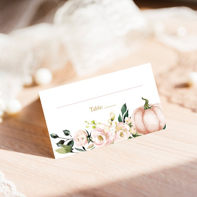 Fall Pumpkin Place Cards Food Tent Cards (Creator Uploaded)