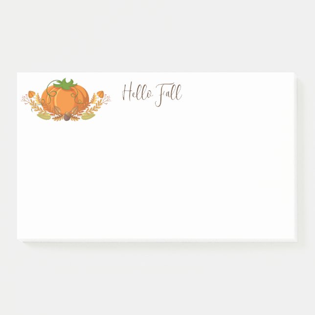 Fall Pumpkin Post Notes (Front)