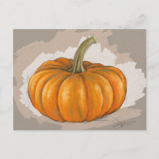 Fall Pumpkin Postcard - Original Art