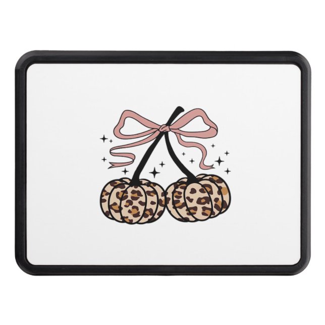 Fall Pumpkin, Pumpkin Cherries, Leopard Pumpkin, P Trailer Hitch Cover (Front)