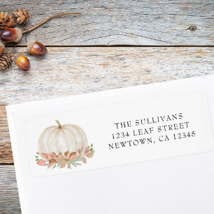 Fall Pumpkin Return Address