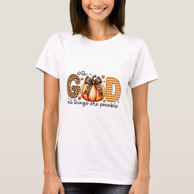 Fall Pumpkin Shirts For Women Jesus Christian Than (Front)