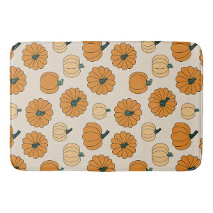 Fall pumpkin spice colours autumn pumpkins Thanksg Bath Mat