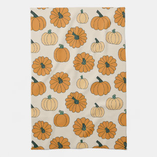 Fall pumpkin spice colours autumn pumpkins Thanksg Kitchen Towel