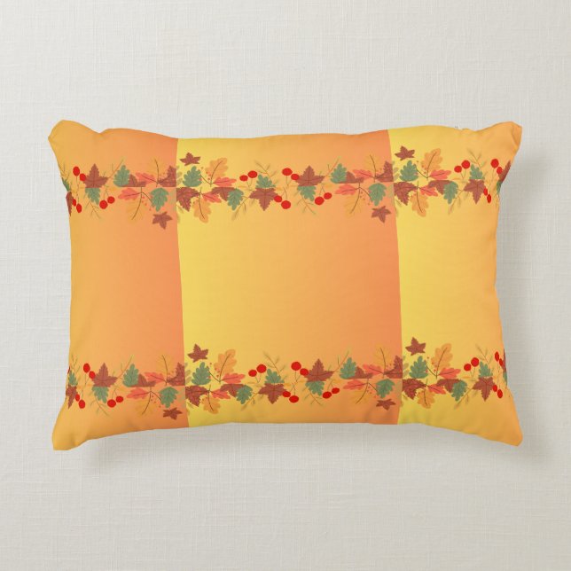 Fall Pumpkin Spice Halloween Thanksgiving Harvest  Accent Pillow (Front)