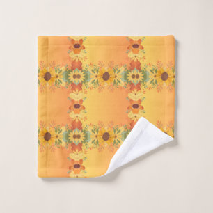 Fall Pumpkin Spice Halloween Thanksgiving Pumpkins Wash Cloth