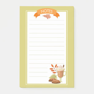 Fall Pumpkin Spice Post-It Notes
