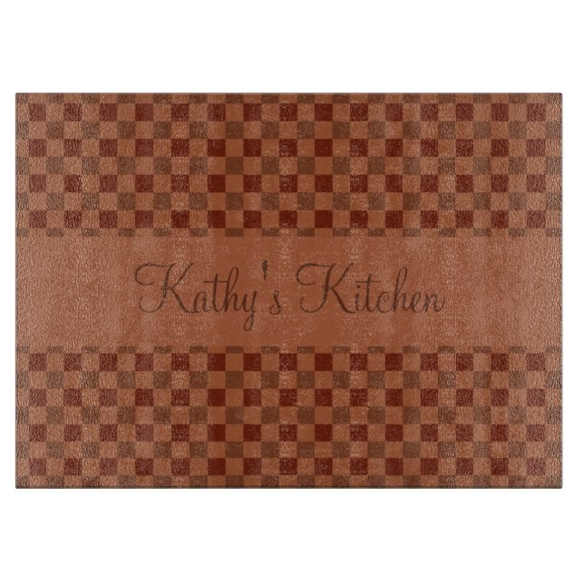 Fall Pumpkin Spice Squares Cutting Board (Front)