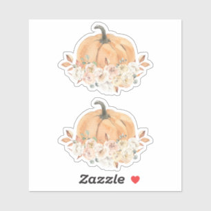Fall Pumpkin Sticker   Boho Pumpkin Baby Shower