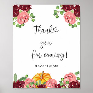 Fall pumpkin Thank you for coming  Poster