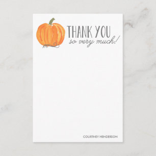Fall Pumpkin   Thank You Note