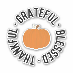 Fall Pumpkin Thankful grateful blessed autumn