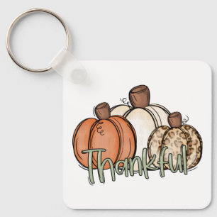 Fall Pumpkin ThankFul Simple Keychain