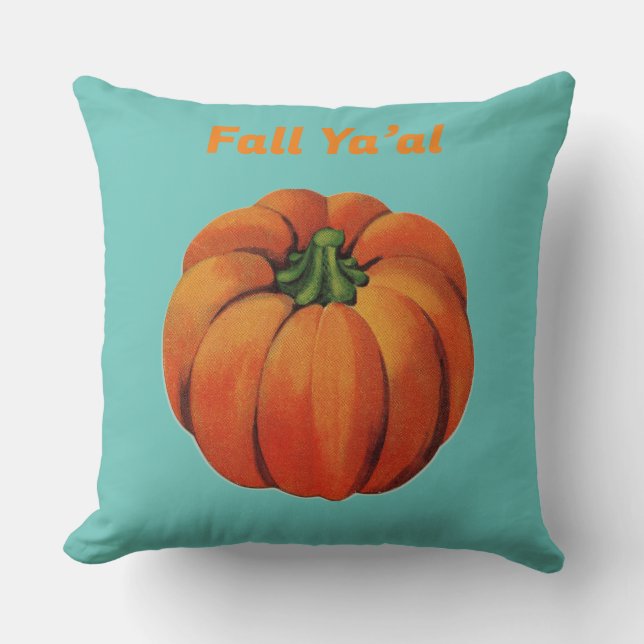 Fall Pumpkin Throw Pillow, Fall Pumpkin Pillow, Pillow (Front)