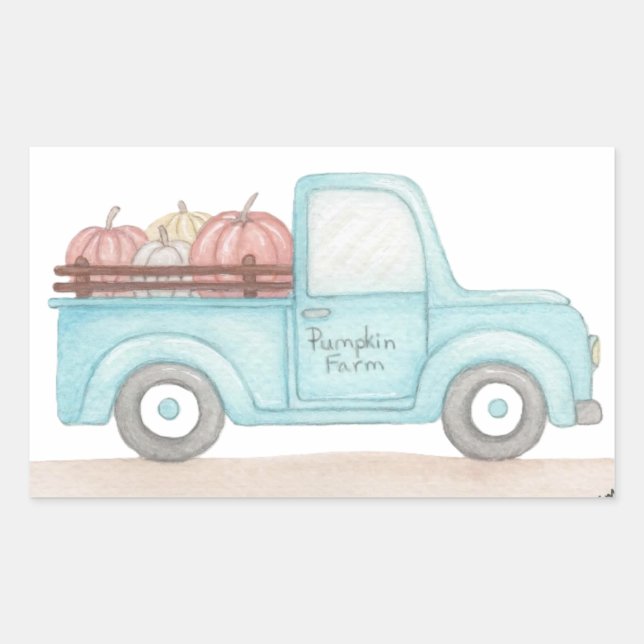 Fall Pumpkin Truck Sticker (Front)