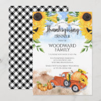 Fall Pumpkin Truck| Sunflowers Thanksgiving Dinner