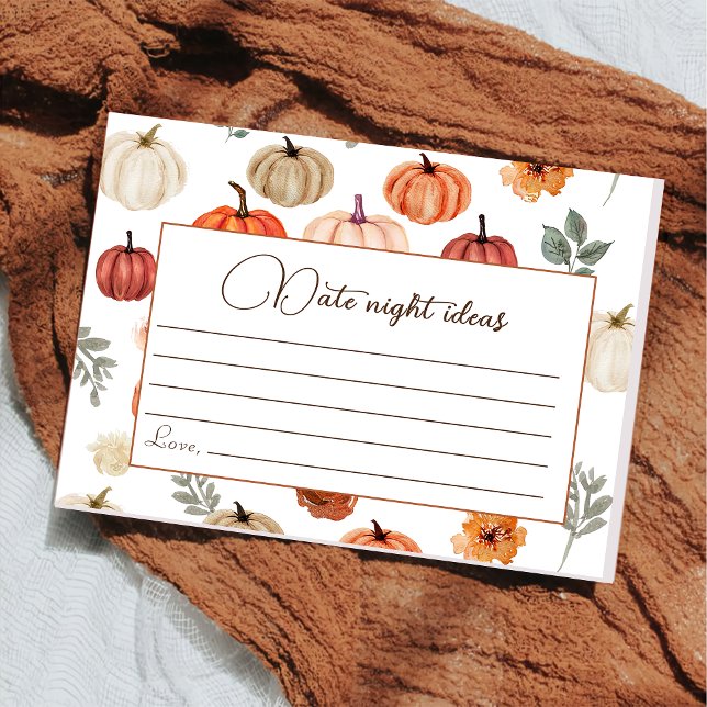 Fall Pumpkin Wildflower Pattern  Enclosure Card (Creator Uploaded)