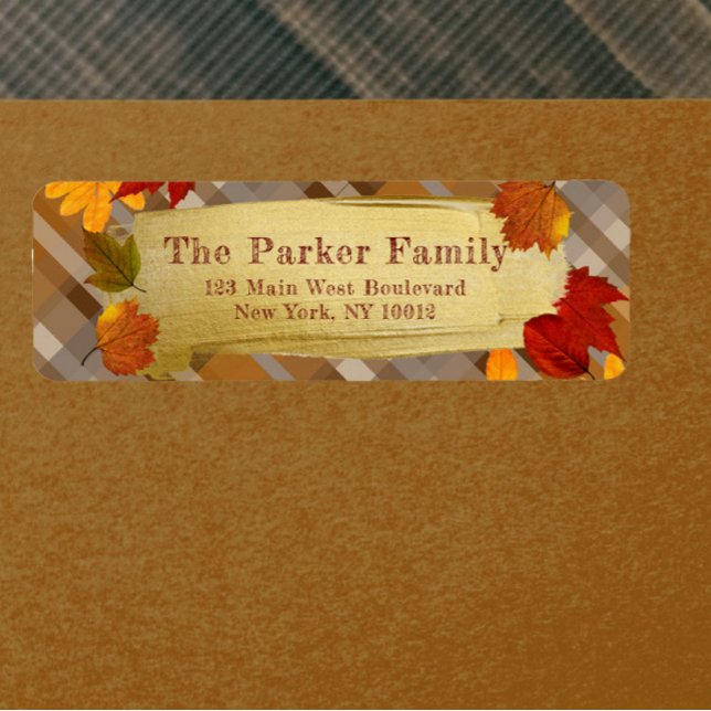 Fall Pumpkins And Foliage On Plaid Thanksgiving (Creator Uploaded)