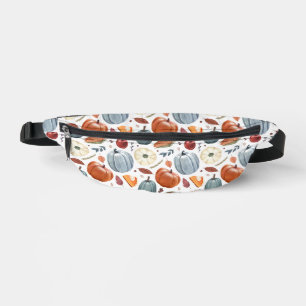 Fall Pumpkins & Autumn Leaves Pattern Fanny Pack