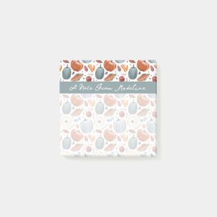 Fall Pumpkins & Autumn Leaves Pattern Post-it Notes