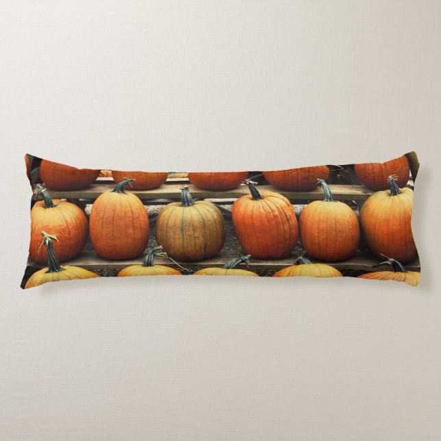 Fall pumpkins body pillow (Front)
