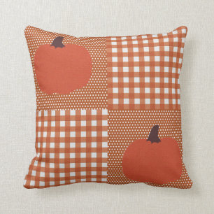 Fall Pumpkins Burnt Orange Throw Pillow