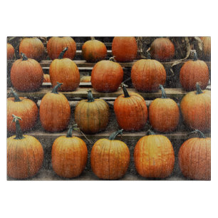 Fall pumpkins cutting board