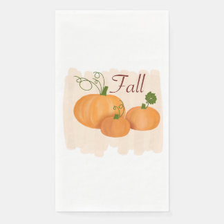 Fall pumpkins guest towels napkin
