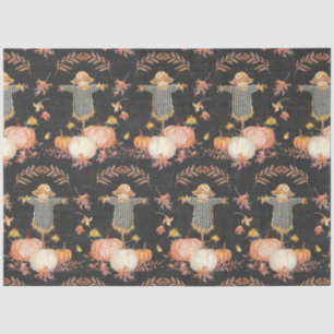 Fall Pumpkins Harvest Floral Autumn Leaf Decoupage Tissue Paper